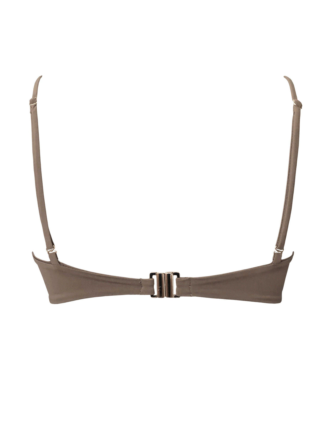 Trendy bikini top in neutral light brown