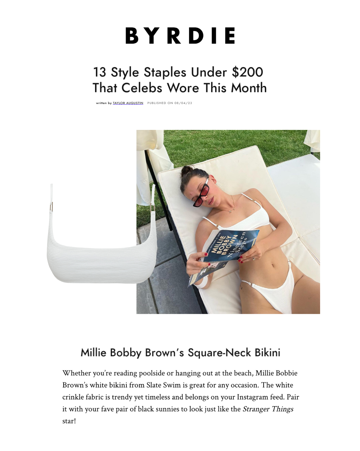 Excerpt featuring Slate Swim in Byrdie Magazine