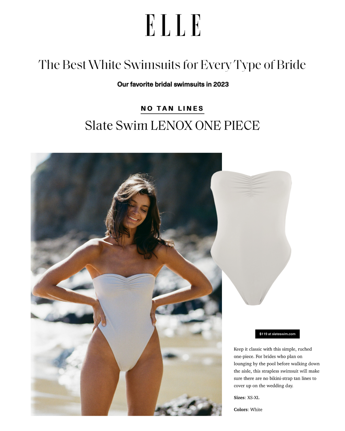 Excerpt featuring Slate Swim in Elle Magazine