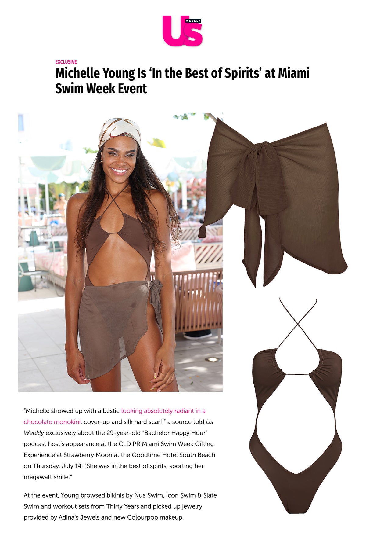 Excerpt featuring Slate Swim in UsWeekly Magazine