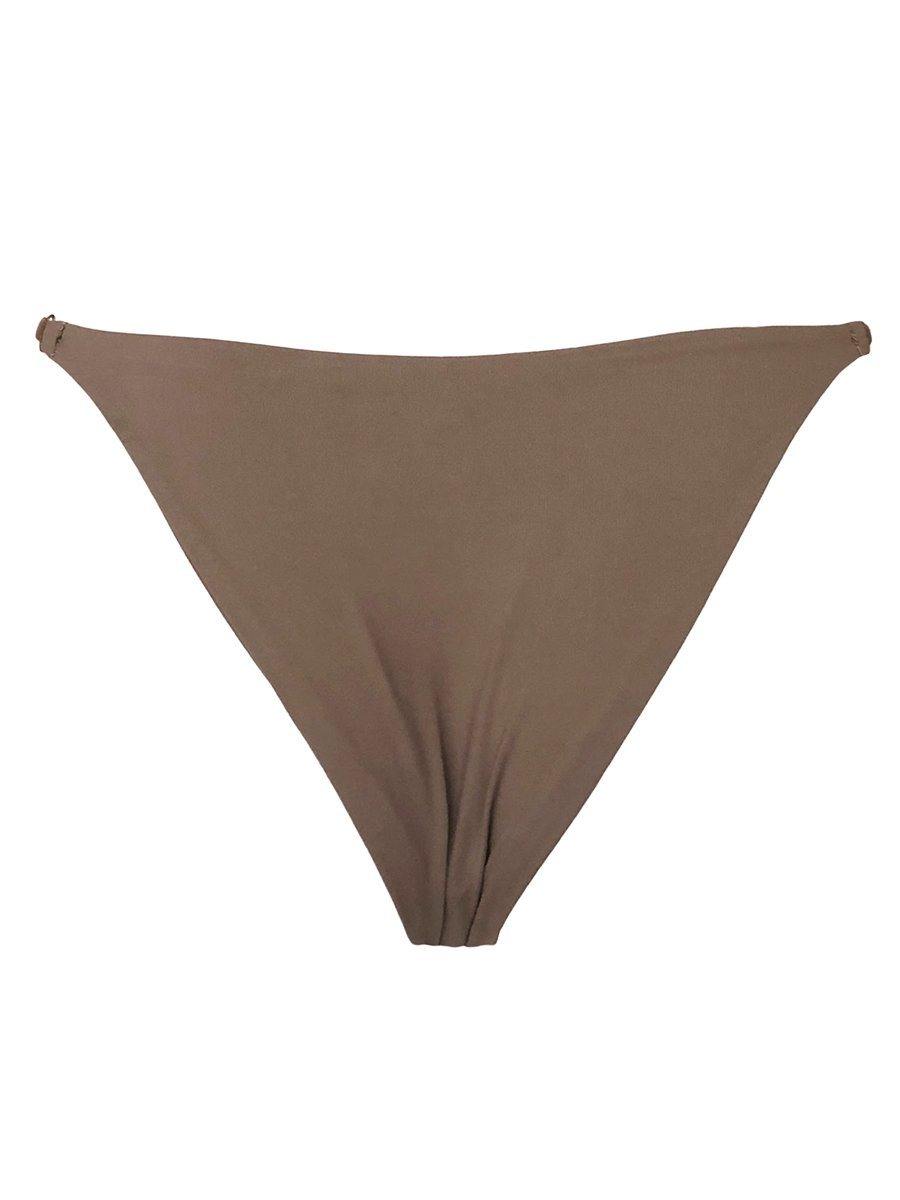 Swimwear bikini bottom in tan brown color