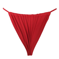 Back view of red sexy bikini bottom